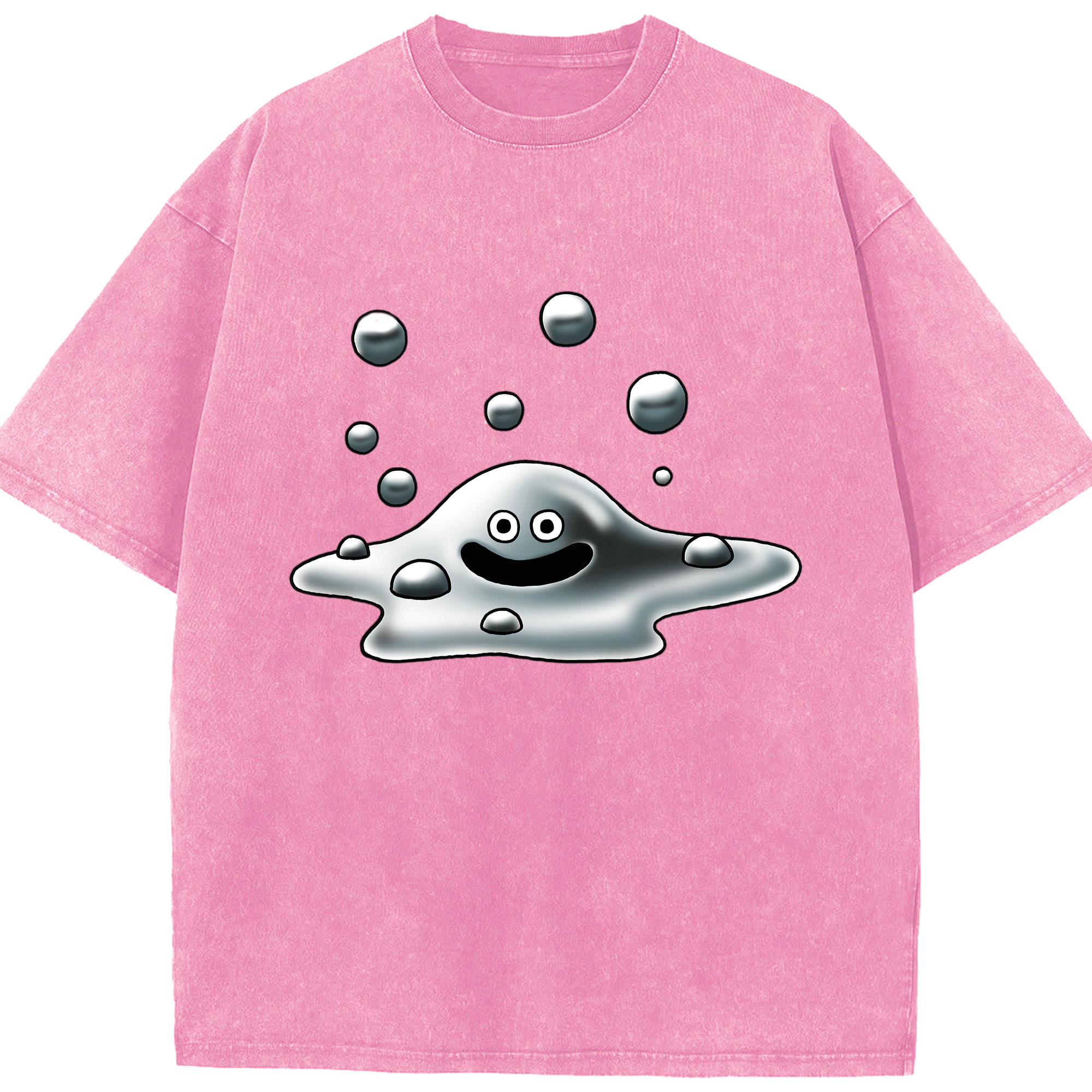 （画像用） ドラゴンクエスト Doragon Kuesuto Dragon Quest 綿100% ヴィンテージ風 半袖Tシャツ（フロントプリント）